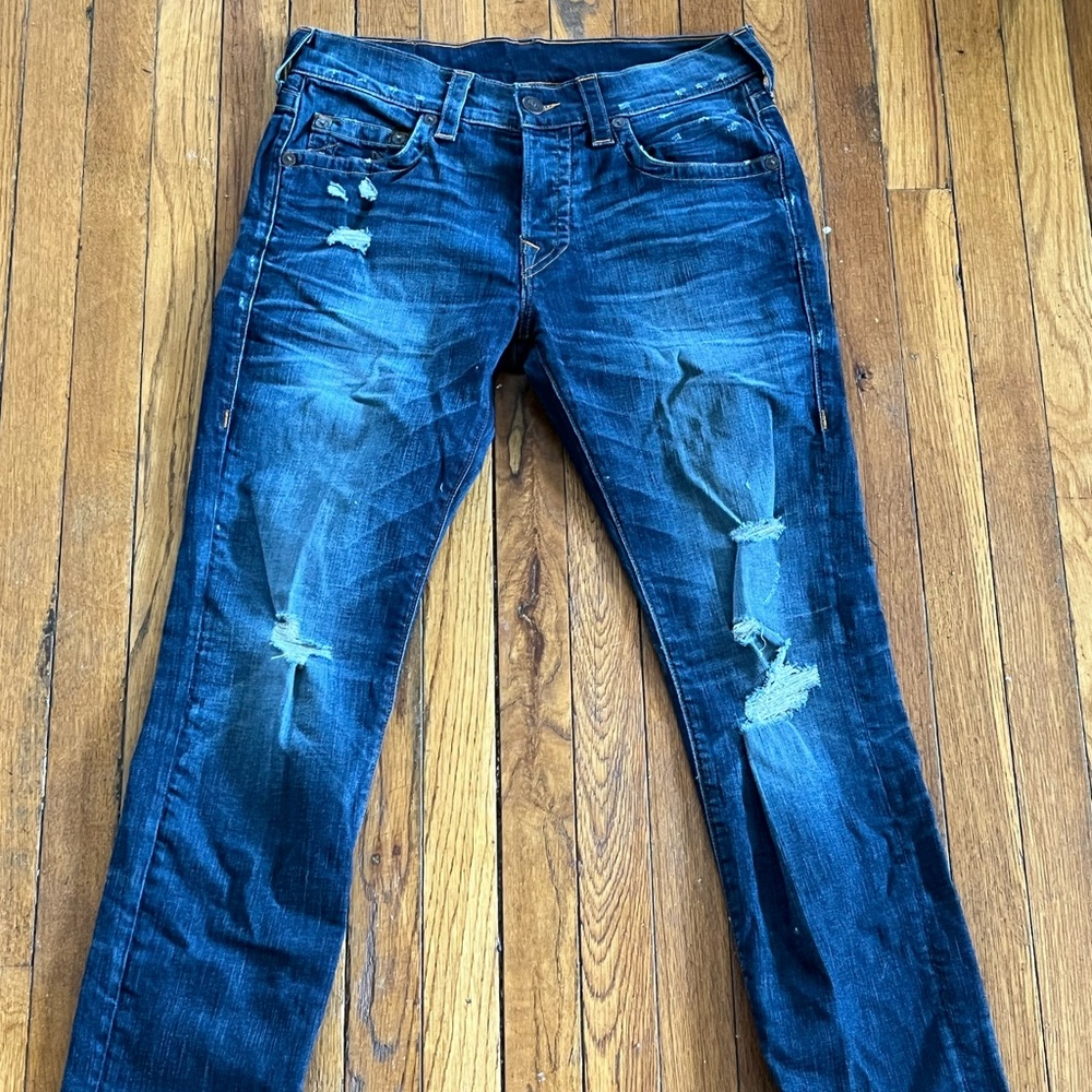 True religion relaxed skinny jeans